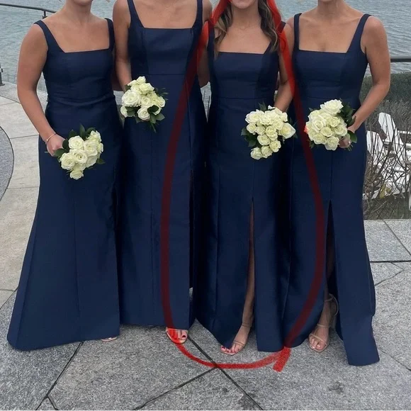 Bella Bridesmaids Dessy Group BB135 Satin Twill Dress - Picture 3 of 8